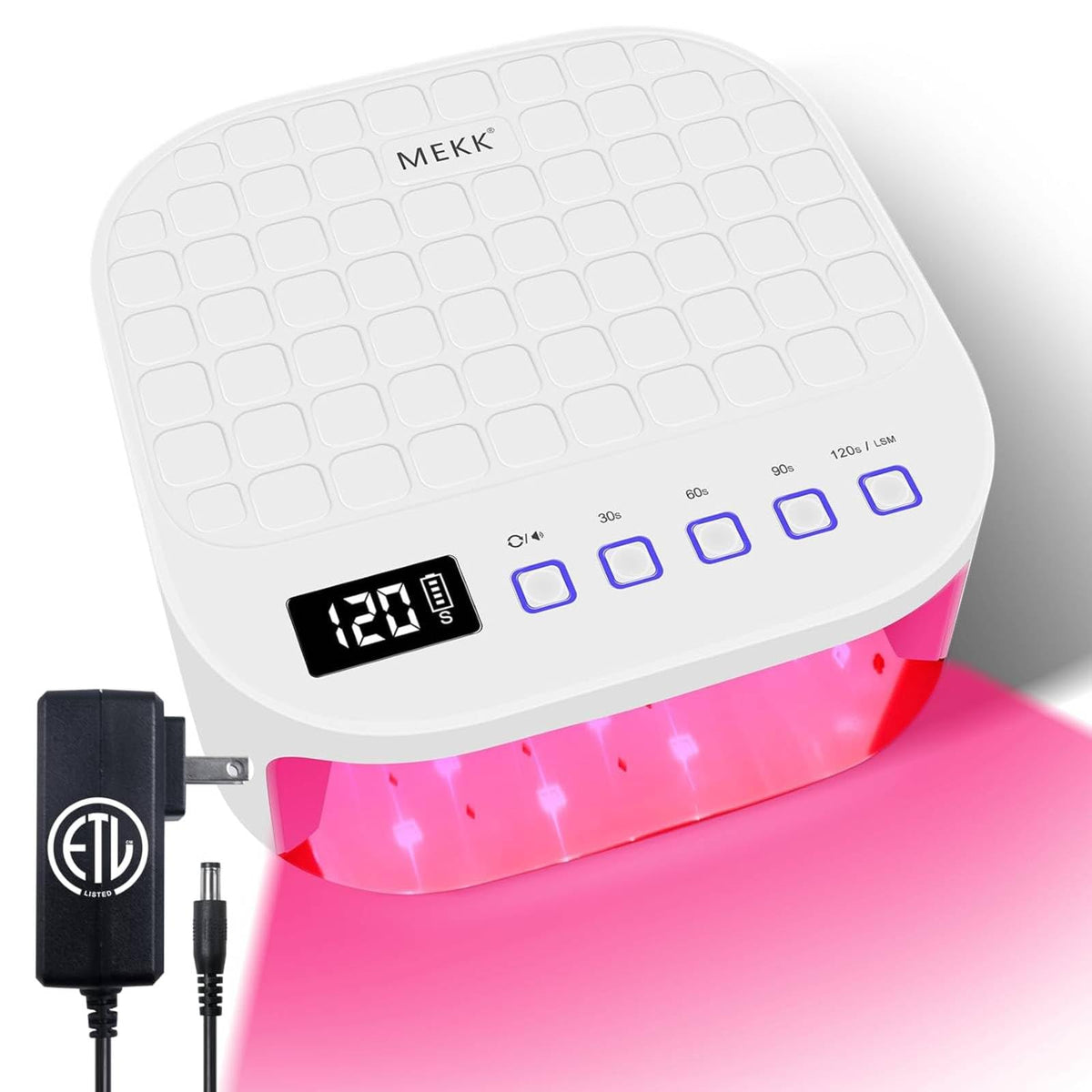 MEKK 54W Cordless UV LED Nail Lamp with Red Light and Auto Sensor