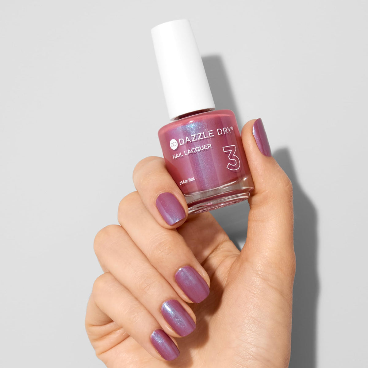 Dazzle Dry Nail Lacquer Step 3 School Spirit Mauve Blue Shimmer 0.5 fl oz