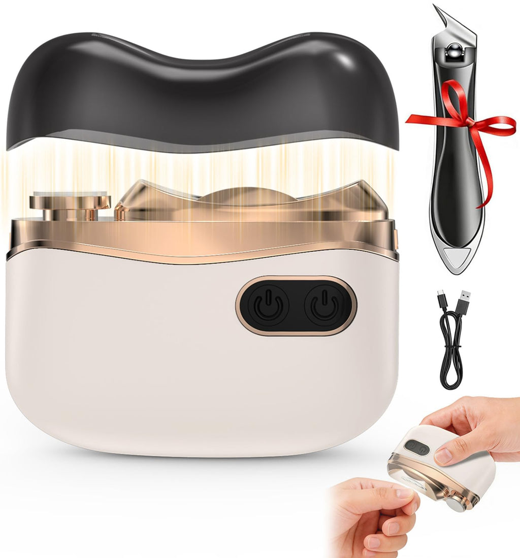 Off-White 4-in-1 Electric Nail Clipper Kit with LED Light