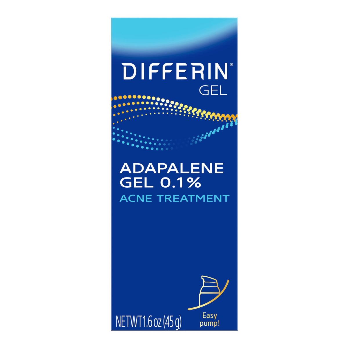 Differin Adapalene Acne Treatment Gel 0.1%, 45g Pump