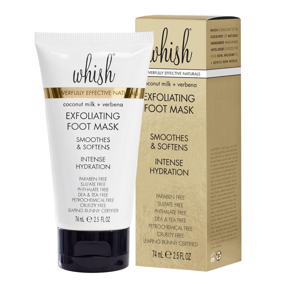 Whish Coconut Milk + Verbena Exfoliating Foot Mask