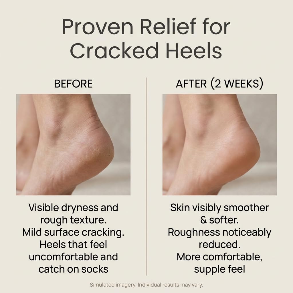 SEACRET Dead Sea Foot Cream with Tea Tree Oil for Dry, Cracked Heels