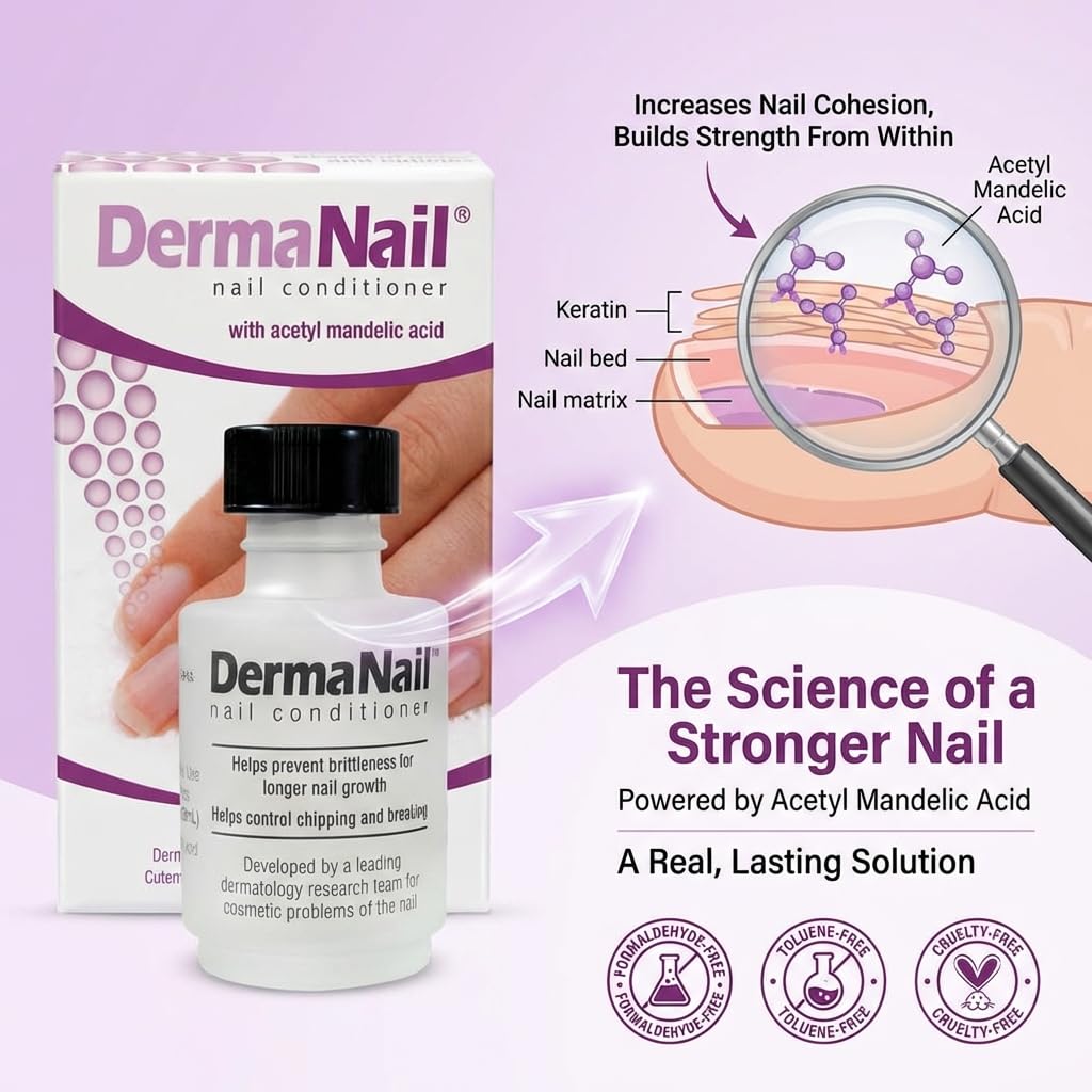Nail Strengthener & Cuticle Cream Set with Liquid Nail Strengthener and Cutemol Sample
