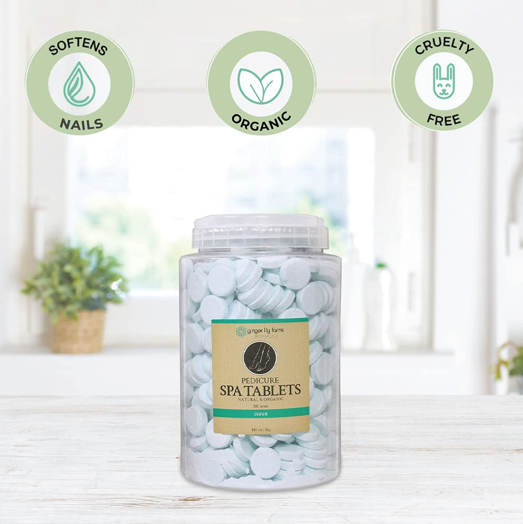 Ginger Lily Farms Botanicals Pedicure Spa Tablets, Ocean Scent