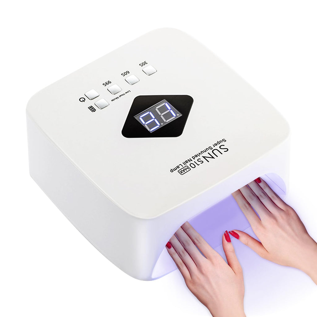 Cordless Nail Lamp 120W Rechargeable UV LED Gel Nail Dryer with 3 Timers S10