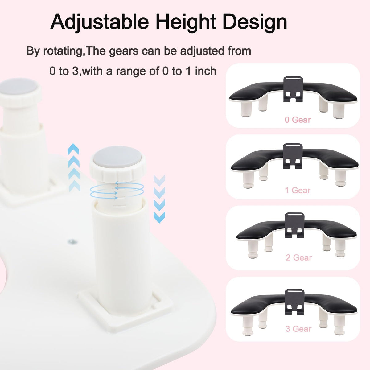 Nail Tech Arm Rest with Foldable Phone Holder