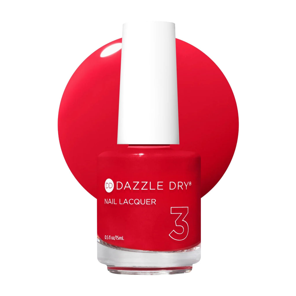 Dazzle Dry Nail Lacquer Step 3 – Pep Rally, Tomato Red, 0.5 fl oz