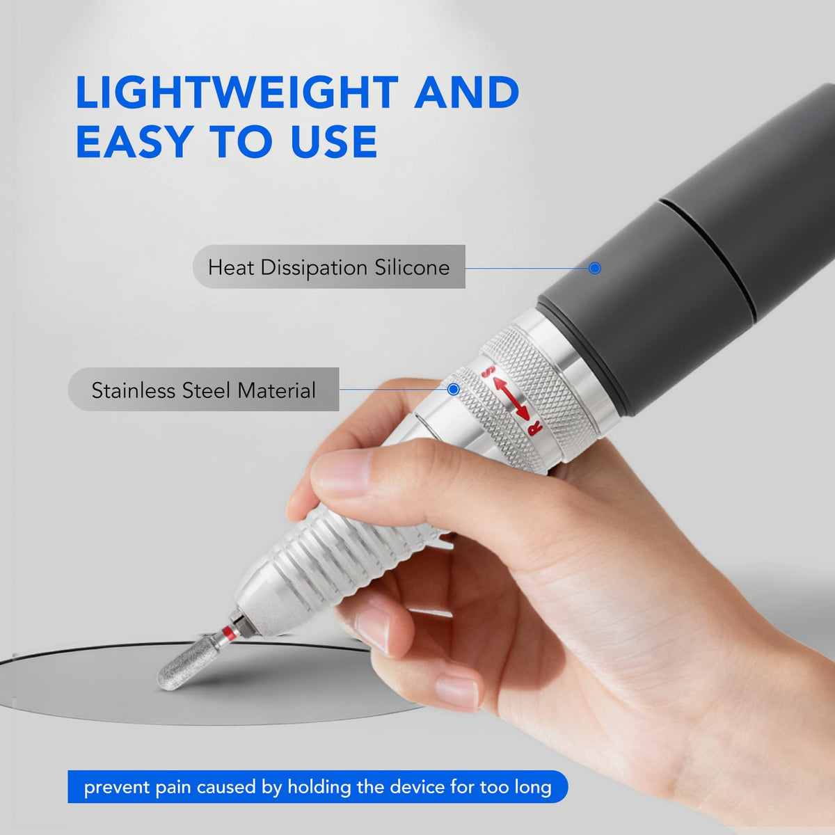 Nail Drill Handpiece Replacement – 3-Pin Electric E-File Handle