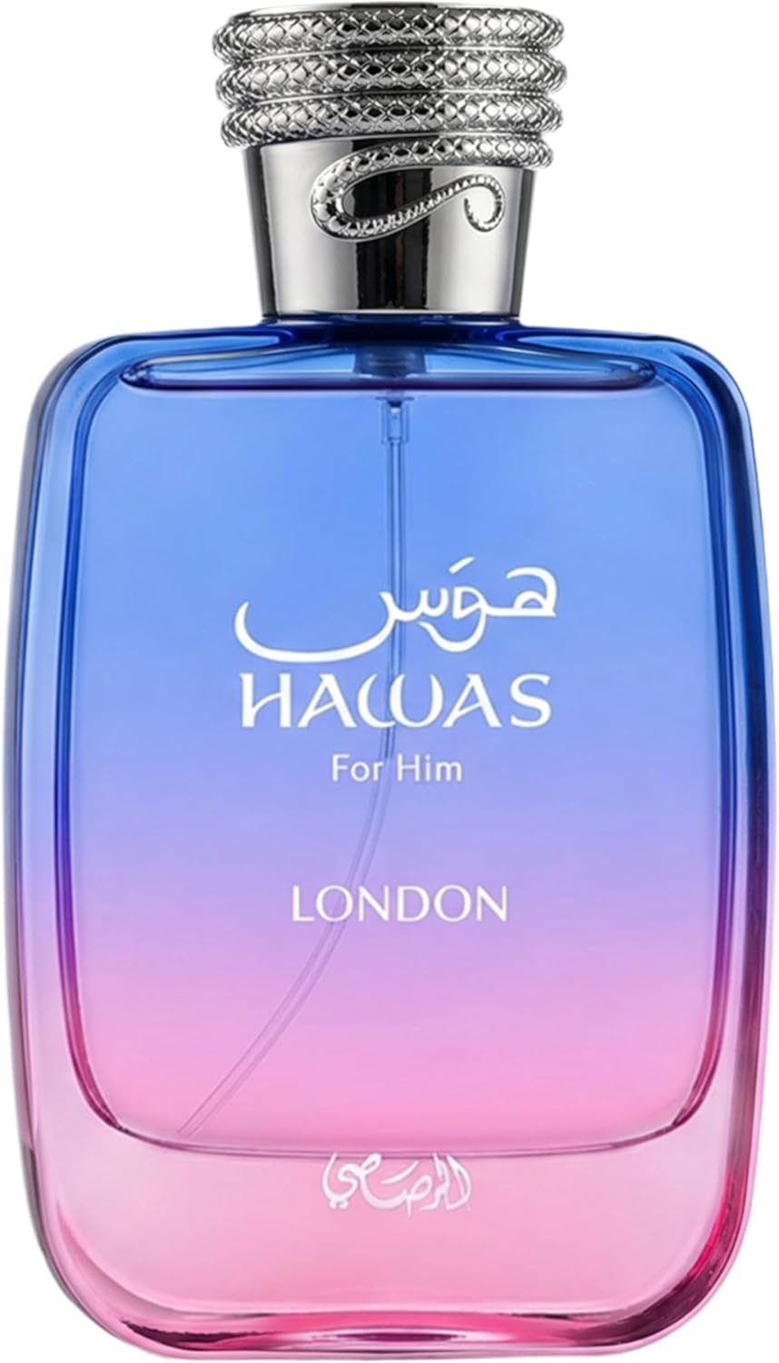 RASASI Hawas London Eau de Parfum for Men, Spicy Fruity Floral Amber, 100ml