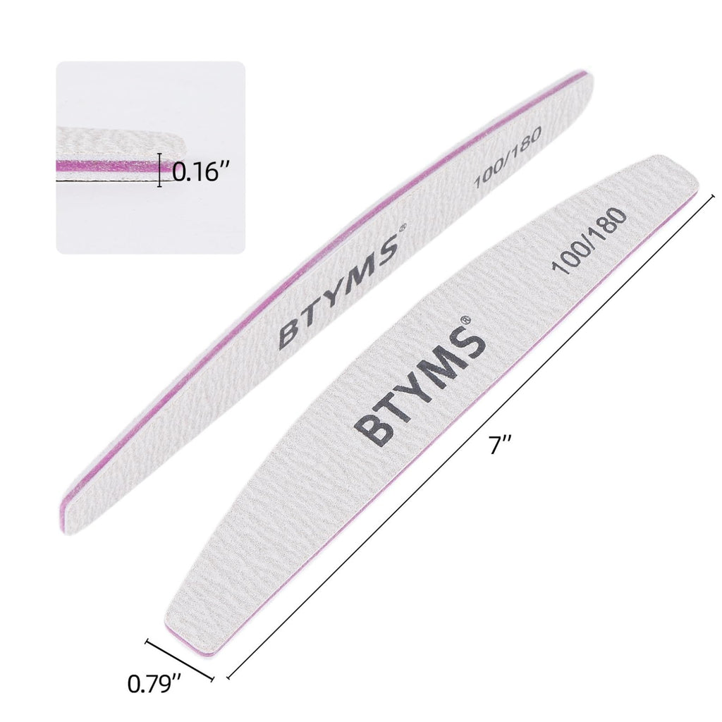 BTYMS Double-Sided Nail Files and Buffers Emery Boards