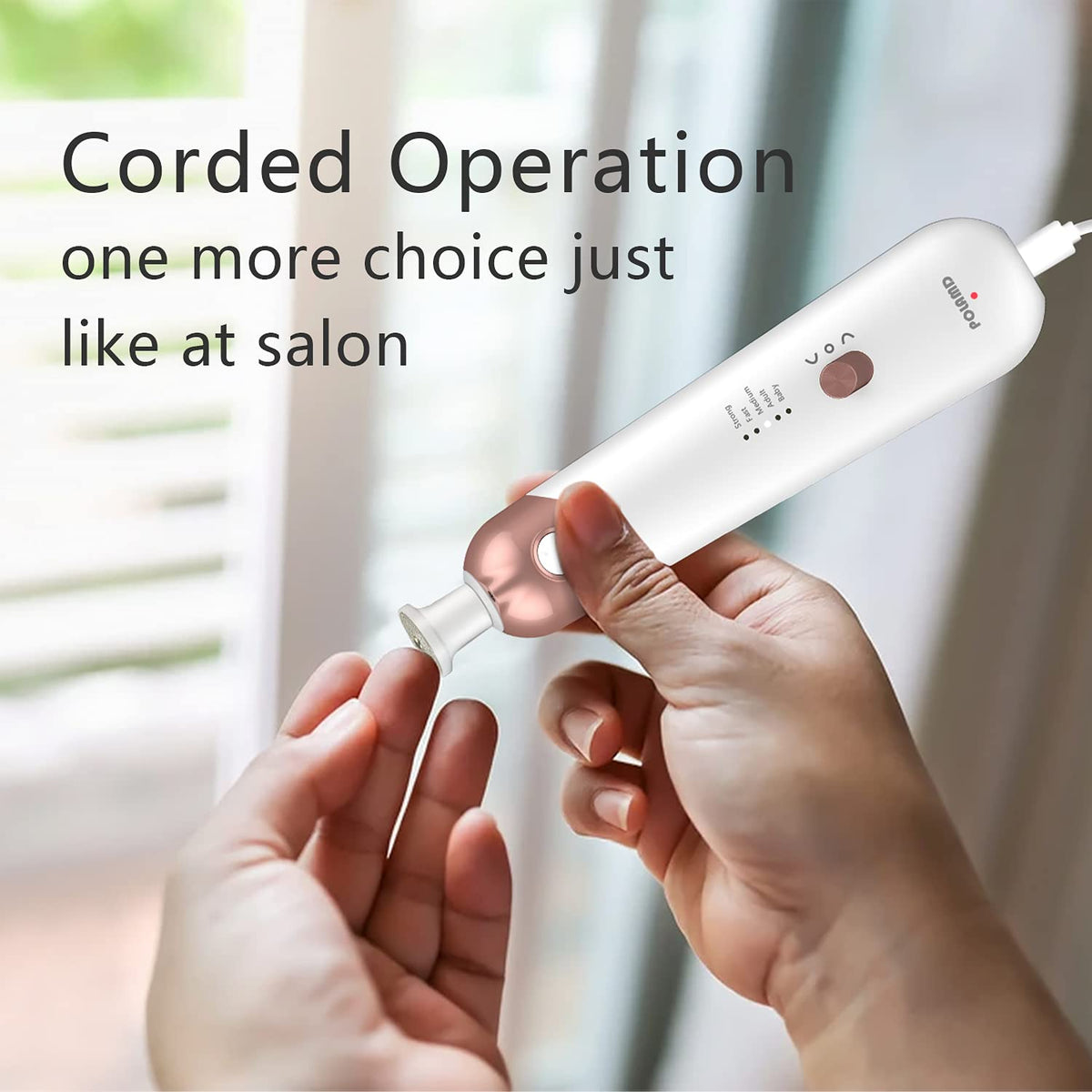 POLAMD Professional Electric Manicure & Pedicure Nail File Kit