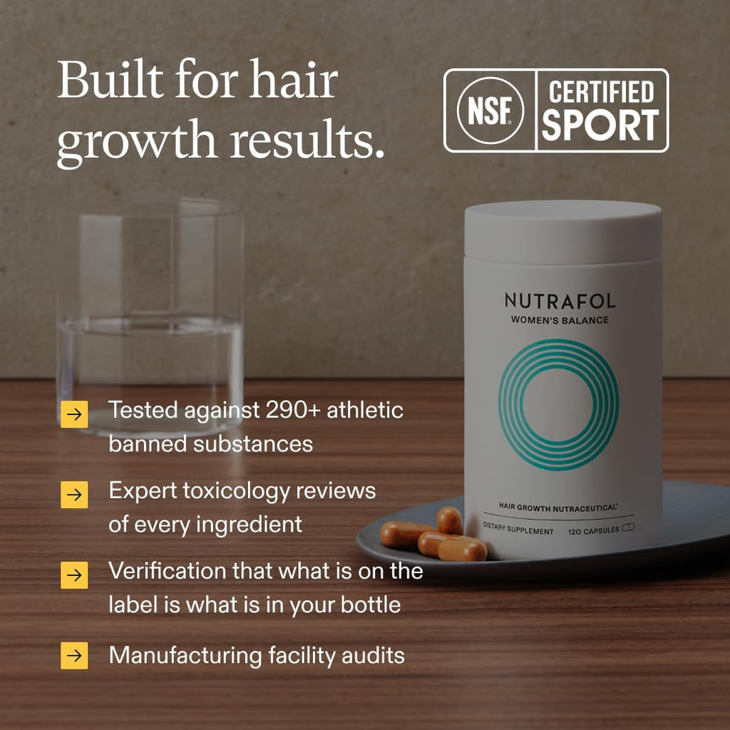 Nutrafol Women's Balance Hair Growth Supplements, 120 Count