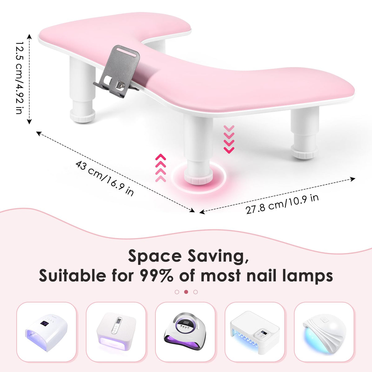 LIONVISON Adjustable Nail Tech Arm Rest Stand
