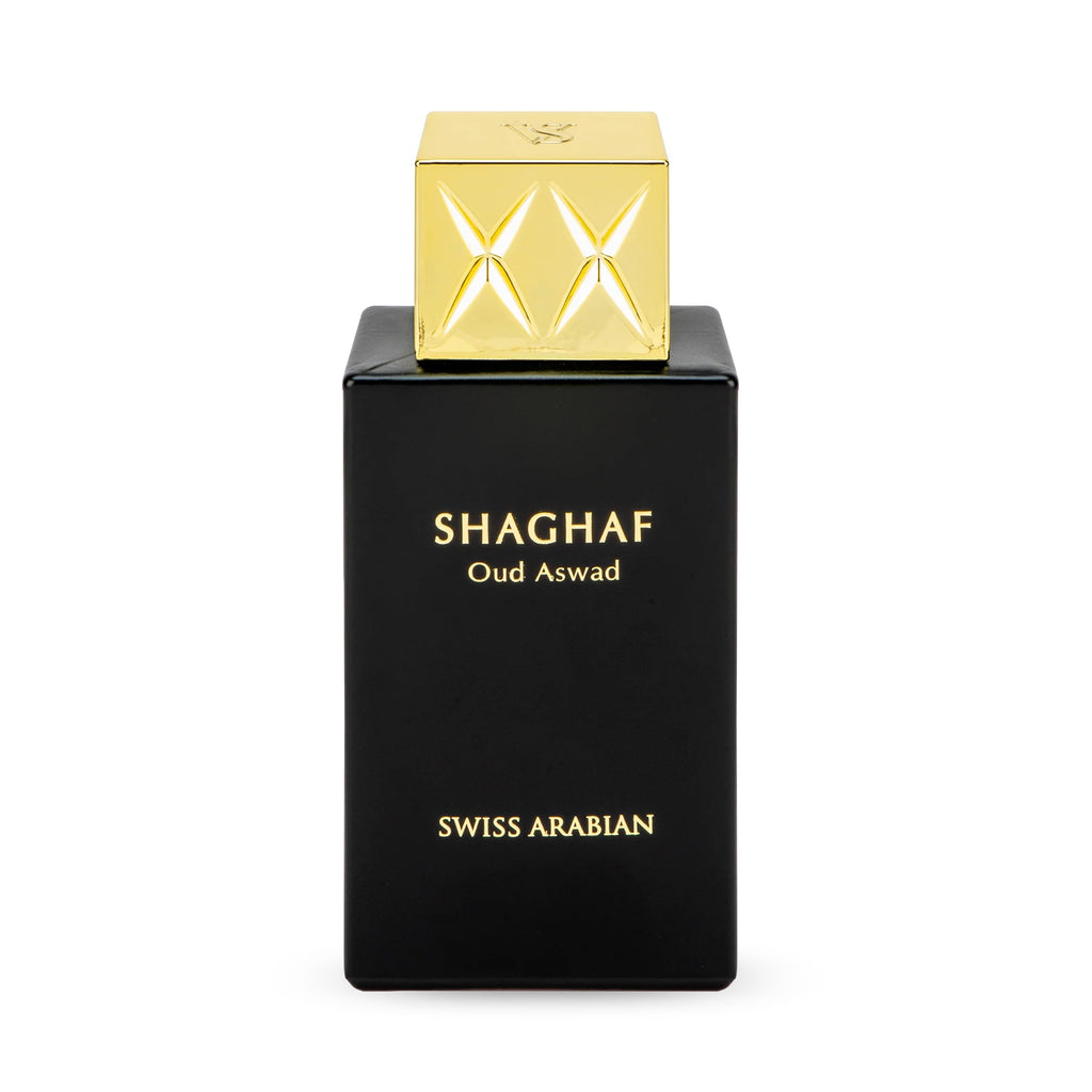 Swiss Arabian Shaghaf Oud Aswad Eau de Parfum, Unisex Woody Oud Fragrance, 75ml