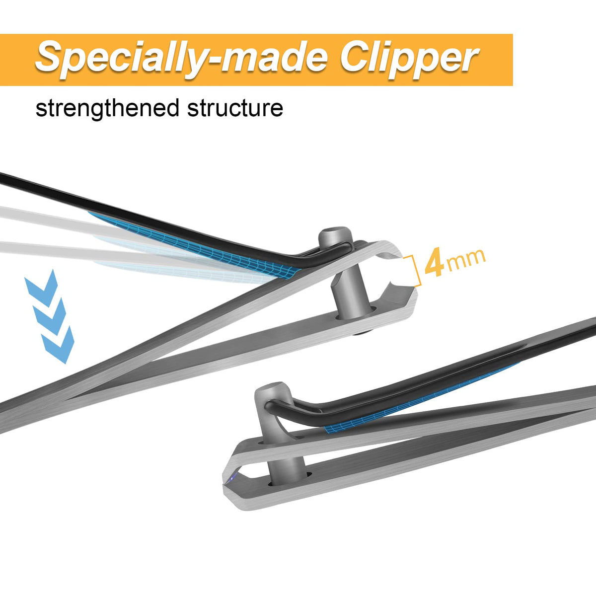 DEPSUNNY Foldable Long-Handle Toenail Clipper with Magnifier