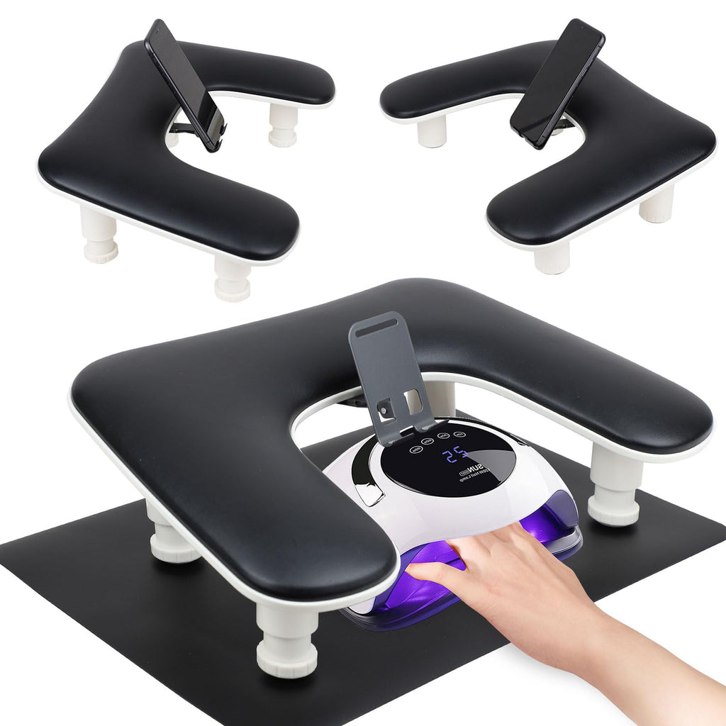 Nail Tech Arm Rest with Foldable Phone Holder