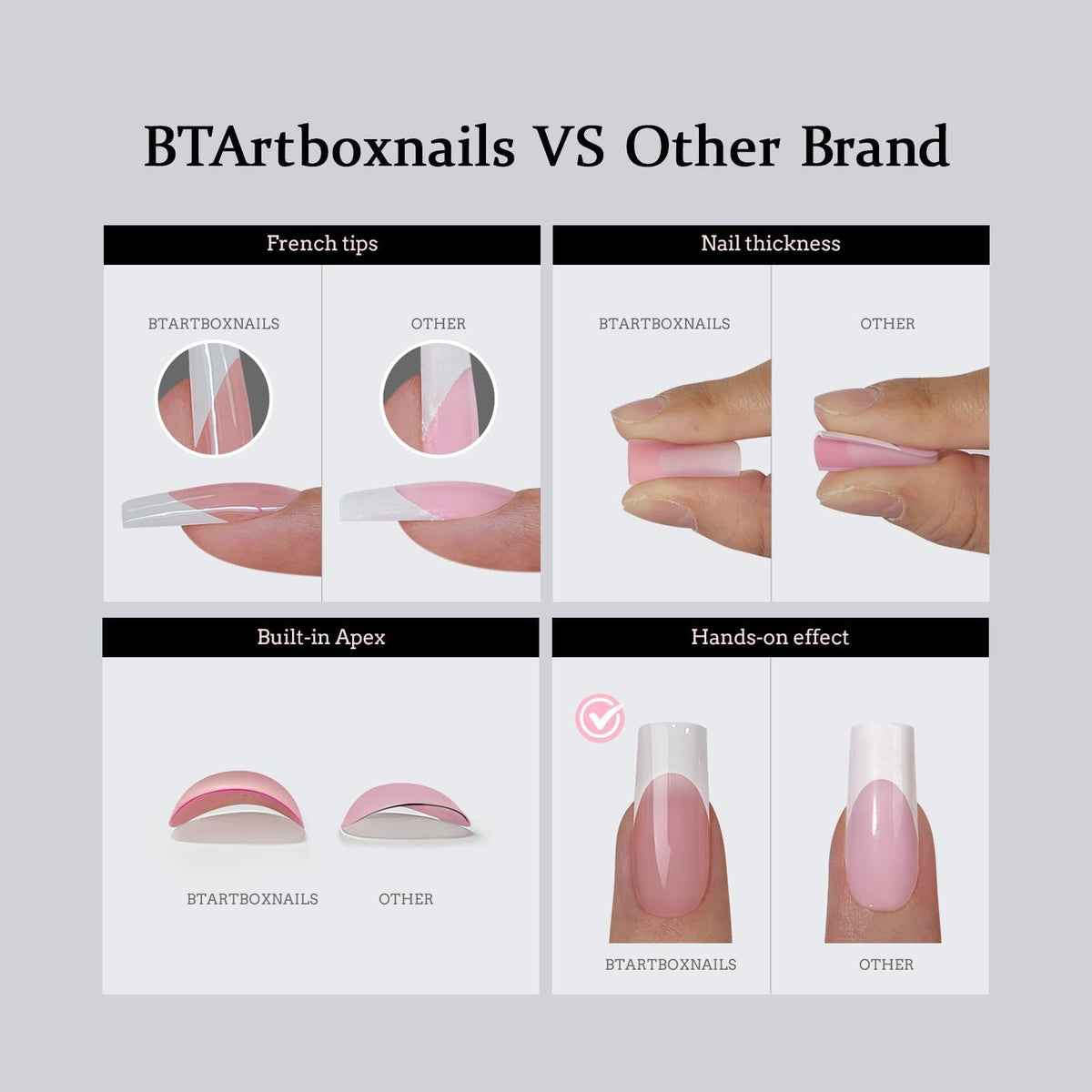 BTArtboxnails XCOATTIPS Press-On Nail Kit with UV-Curable Gel