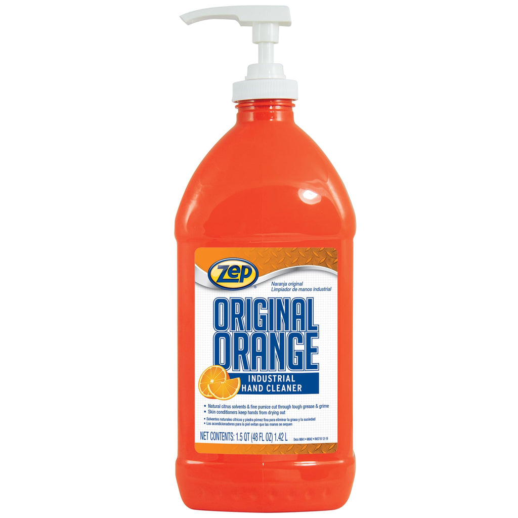 Zep Original Orange Heavy-Duty Hand Cleaner with Pumice, 48 Fl Oz, 6-Pack