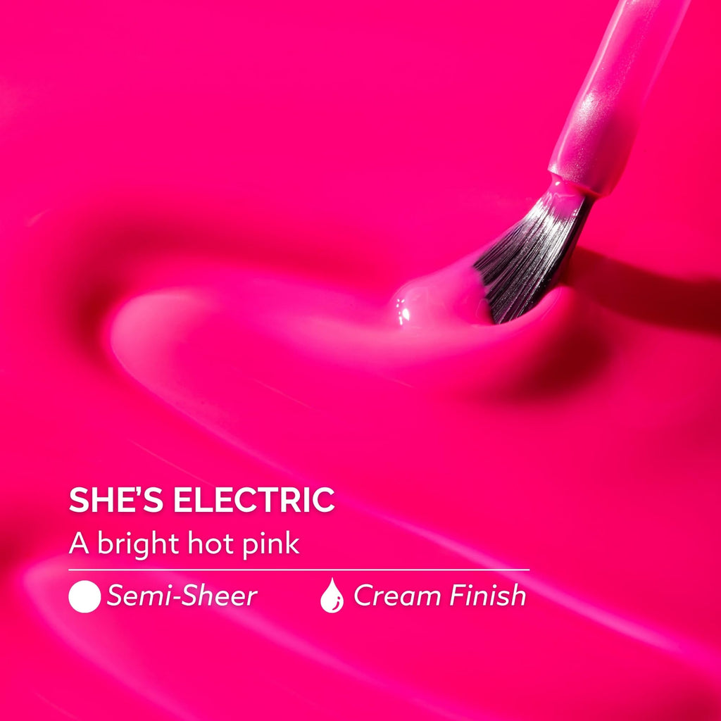 Dazzle Dry Nail Lacquer Step 3 – She's Electric Hot Pink, 0.5 fl oz