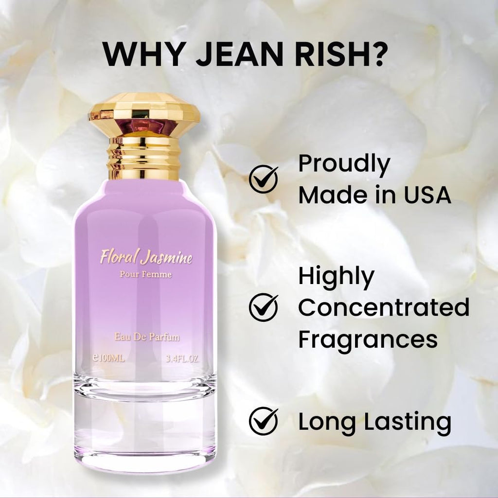Jean Rish Floral Jasmine Eau de Parfum for Women, Made in USA