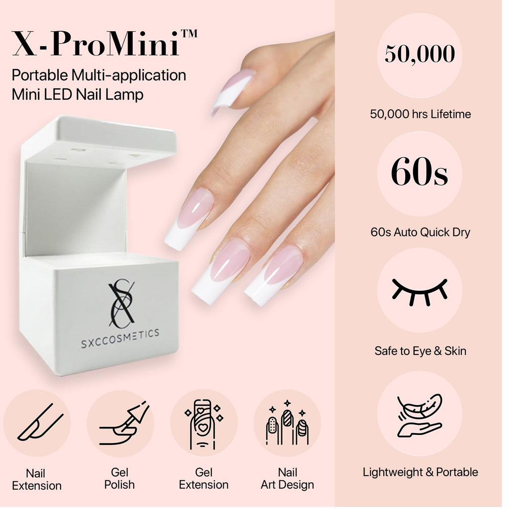 SXC Cosmetics Press-On Fake Nails Starter Kit, 150 Pieces, 15 Sizes