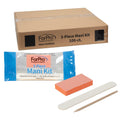 ForPro 3-Piece Disposable Manicure Kit with Nail File, Buffer and Wood Stick