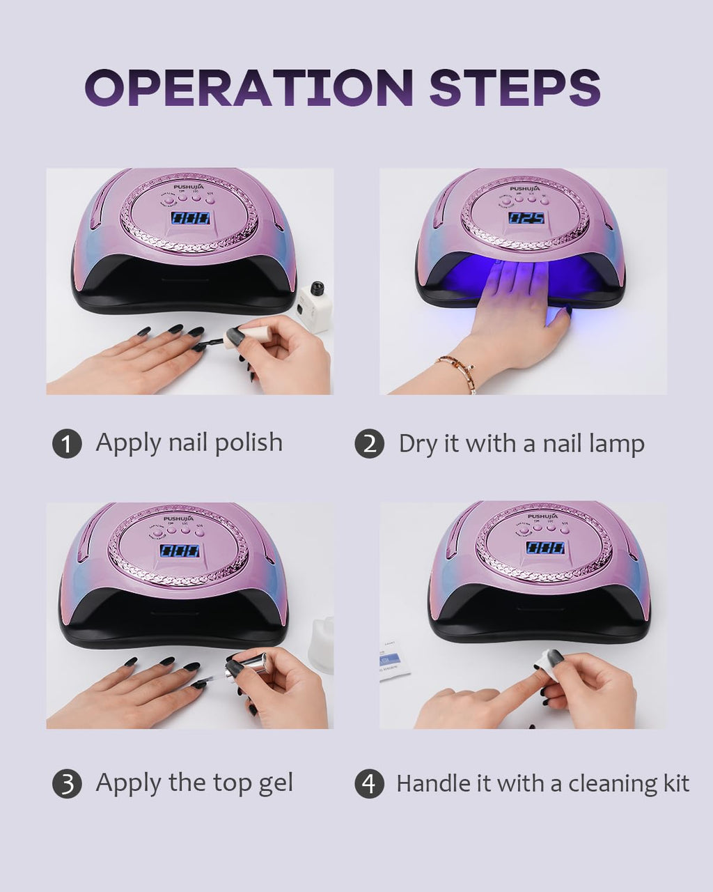 Professional 288W UV LED Nail Lamp for Gel Nails with Auto Sensor