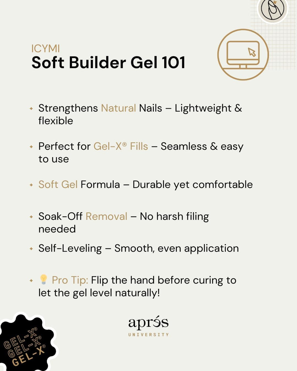 Aprés Soft Gel Builder in a Bottle Self-Leveling Soak-Off Nail Gel