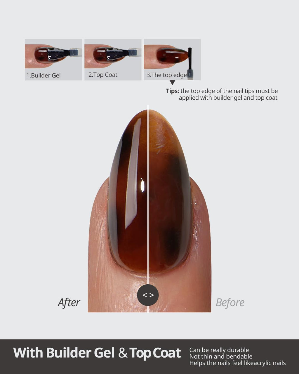 BTArtboxnails SOFTCOATTIPS Tortoiseshell Press On Nail Tips