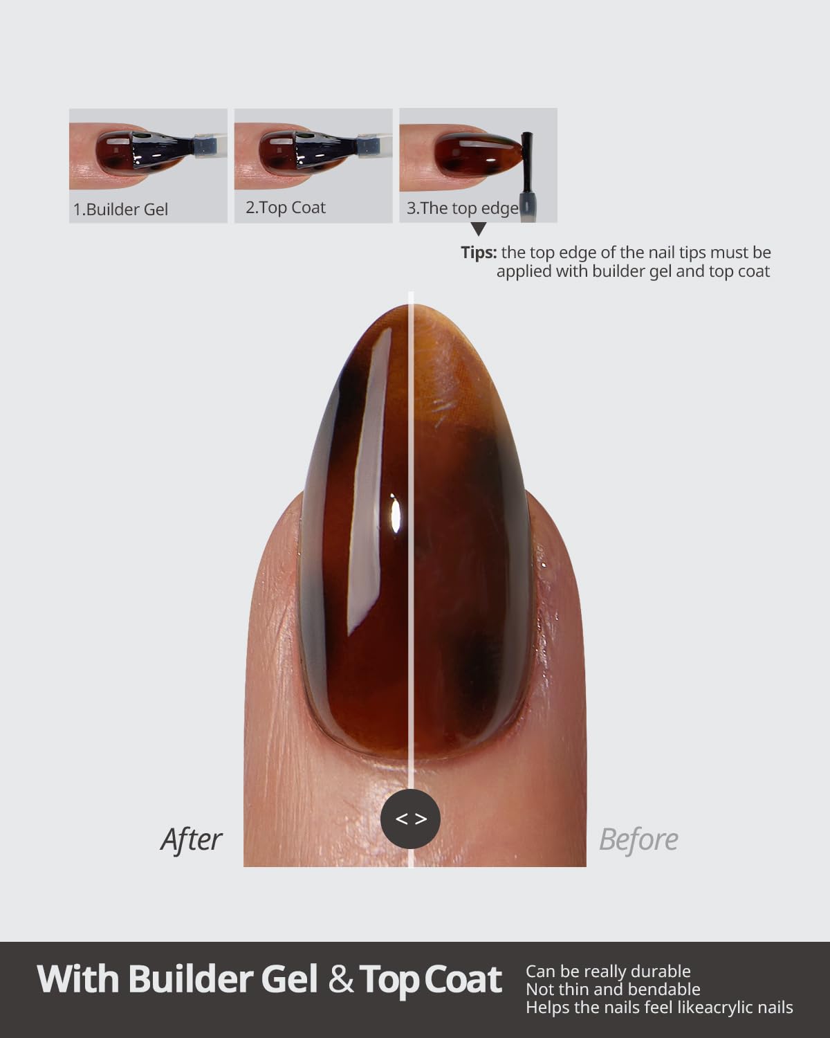 BTArtboxnails SOFTCOATTIPS Tortoiseshell Press On Nail Tips