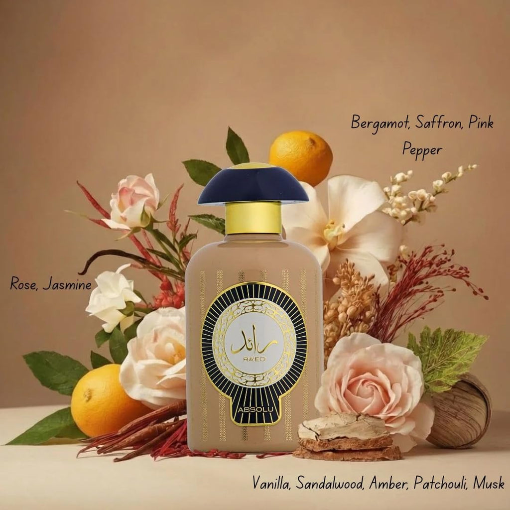 Lattafa Ra'ed Absolu Eau de Parfum Spray, Sweet Gourmand Woody Amber Fragrance, 100 ml