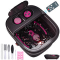 Collapsible Foot Bath Spa with Heat, Bubbles, Remote Control & Pedicure Attachments