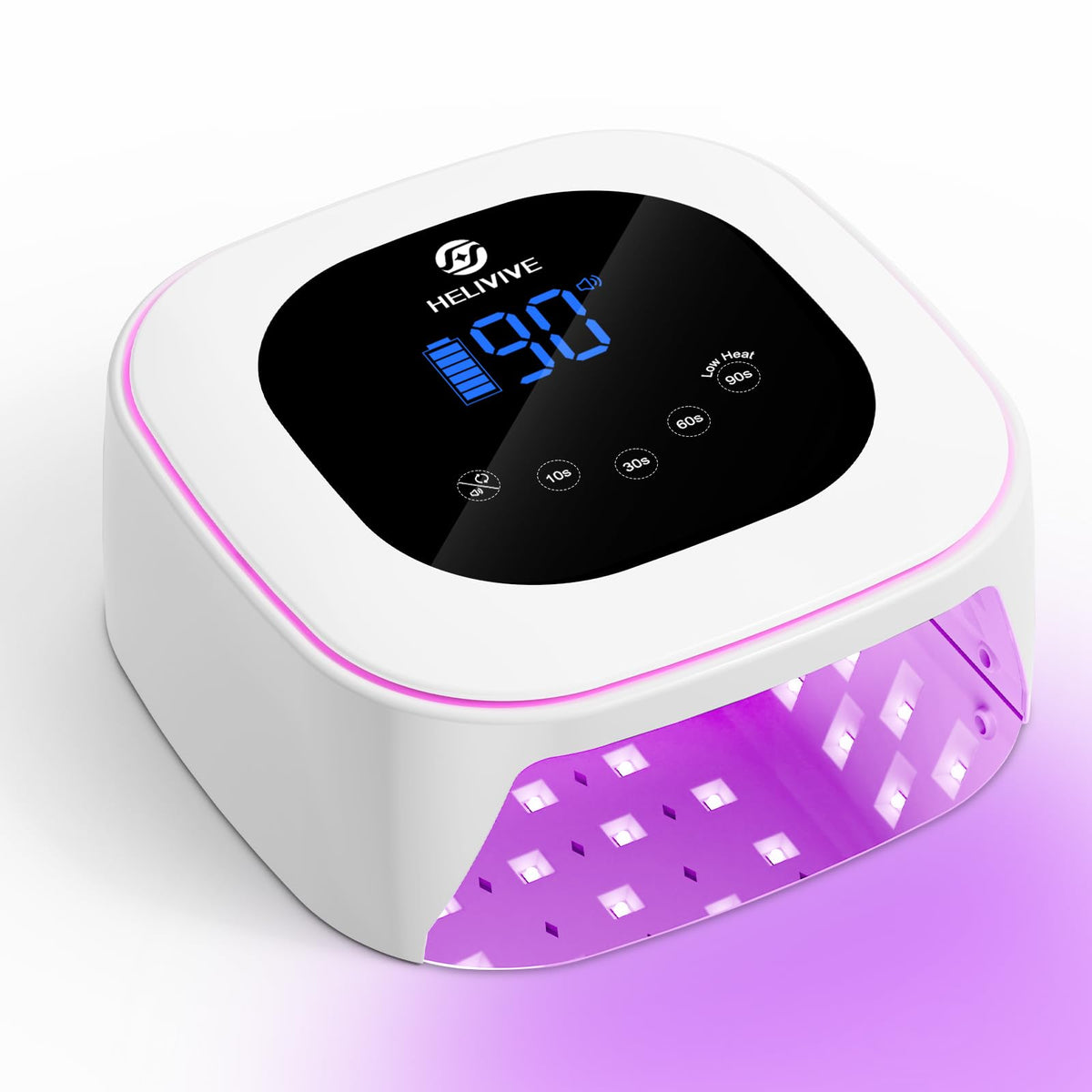 Cordless 80W UV LED Nail Lamp, Rechargeable Gel Nail Dryer