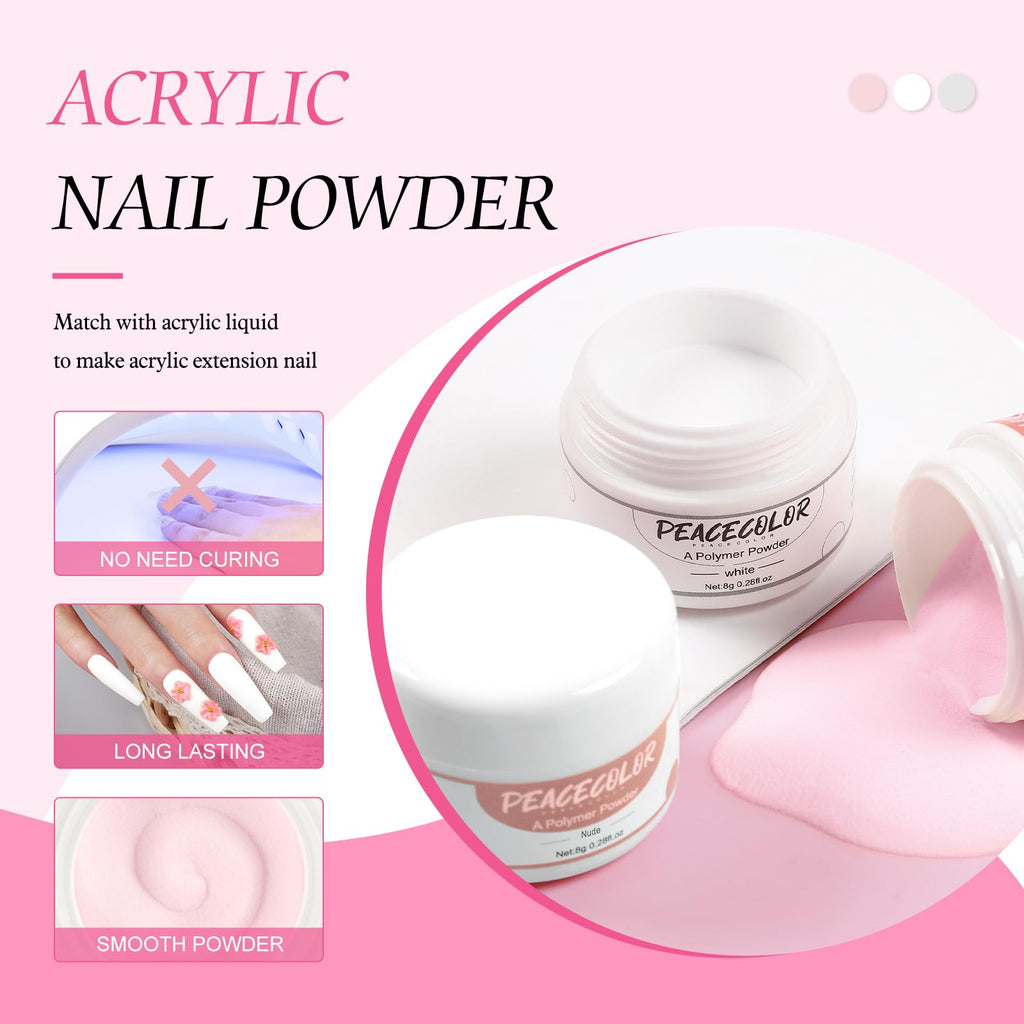 Acrylic Nail Kit with Drill and UV Light