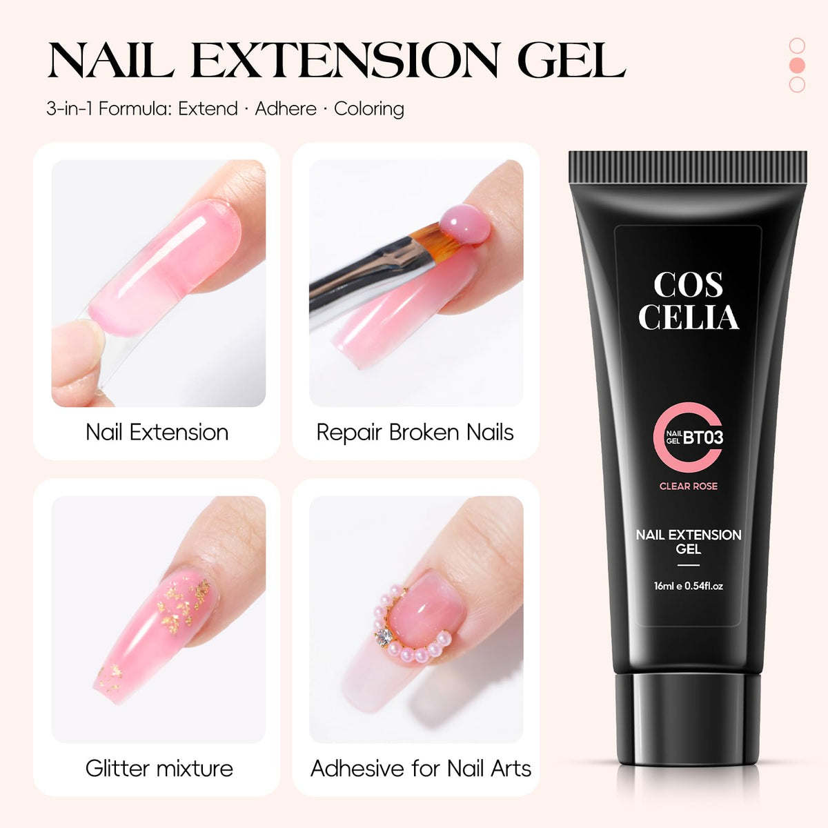 COSCELIA Poly Nail Gel Extension Kit