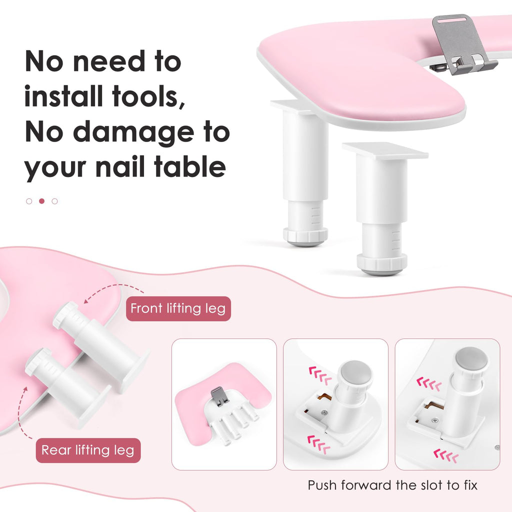 LIONVISON Adjustable Nail Tech Arm Rest Stand