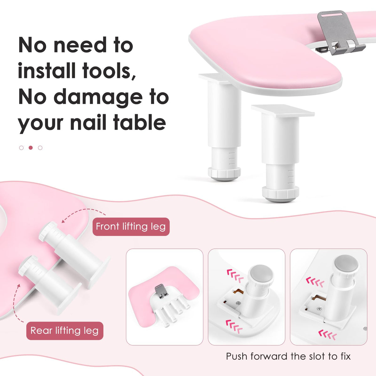 LIONVISON Adjustable Nail Tech Arm Rest Stand
