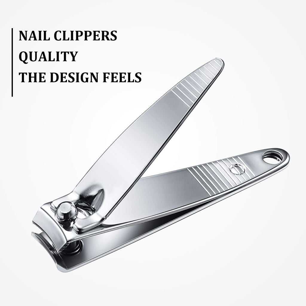 Mudder Silver Stainless Steel Nail Clippers, Mini Portable Fingernail and Toenail Trimmers