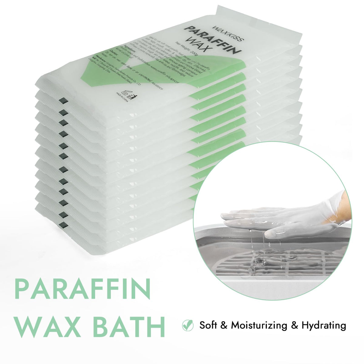 Unscented Paraffin Wax Refills for Hands and Feet, 12 Packs