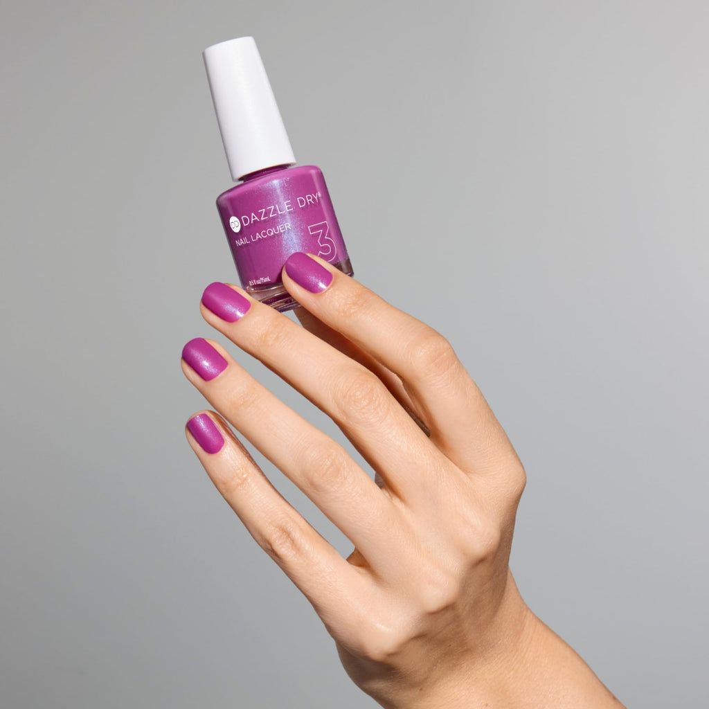 Dazzle Dry Nail Lacquer Step 3 – Mulberry, Purply Pink Shimmer, 0.5 fl oz