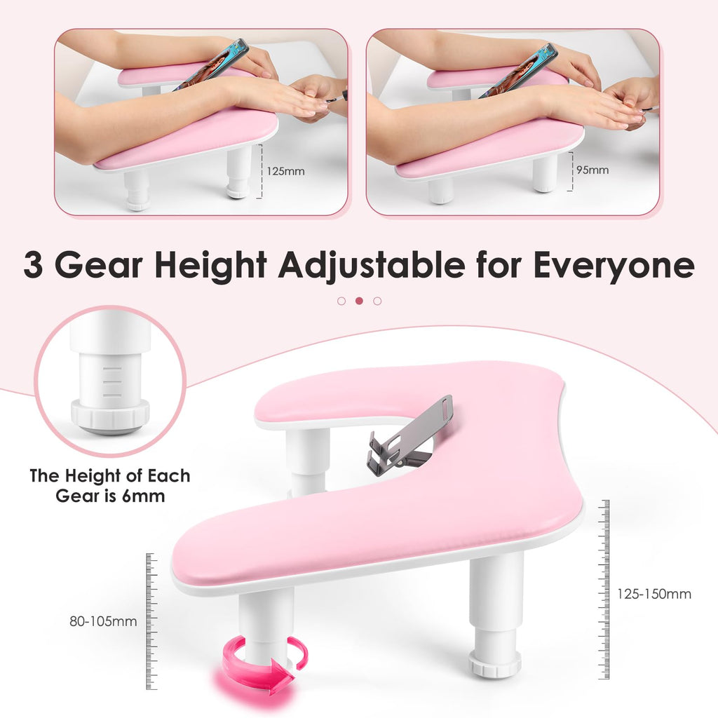 LIONVISON Adjustable Nail Tech Arm Rest Stand