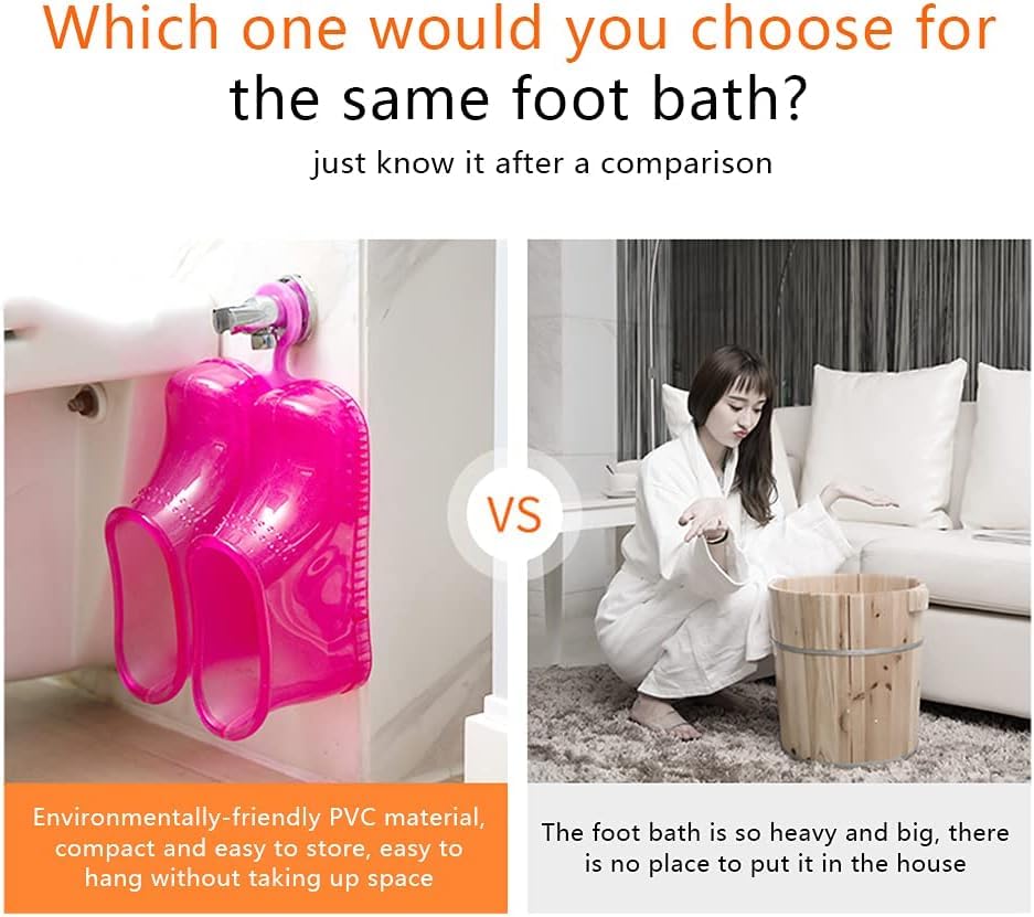 Portable PVC Foot Soaking Shoes with Foot Bath Powder Set
