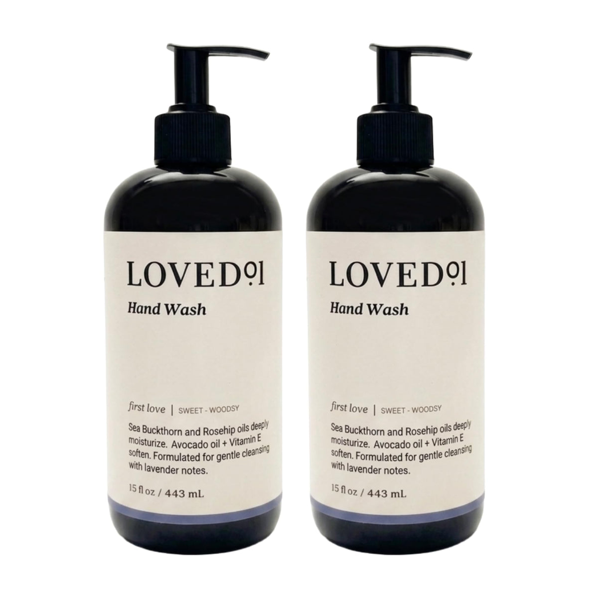 Loved01 Hand Wash, First Love Lavender, Gentle Hydrating Liquid Soap, 15 Fl Oz