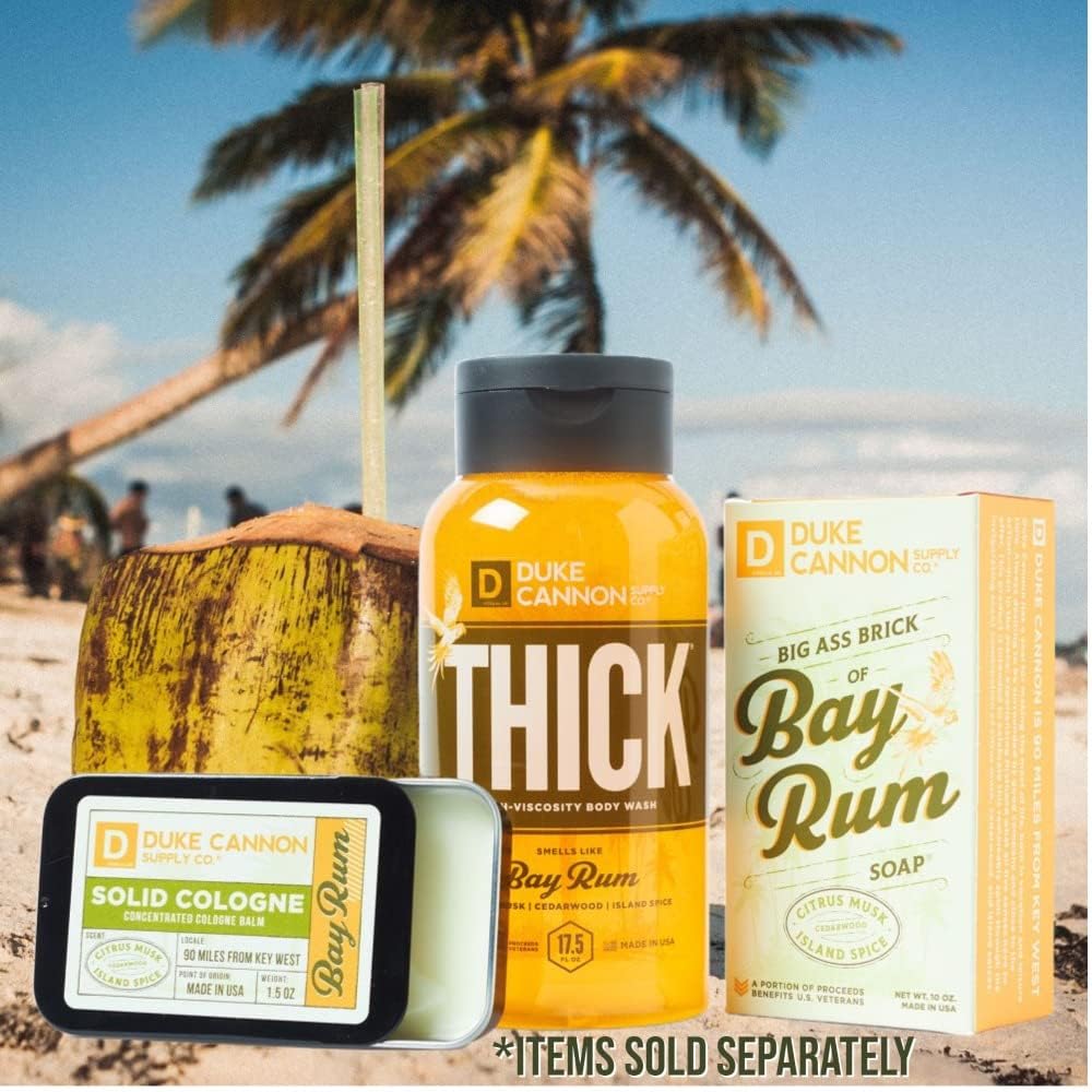 Duke Cannon Bay Rum Solid Cologne Balm for Men, 1.5 oz