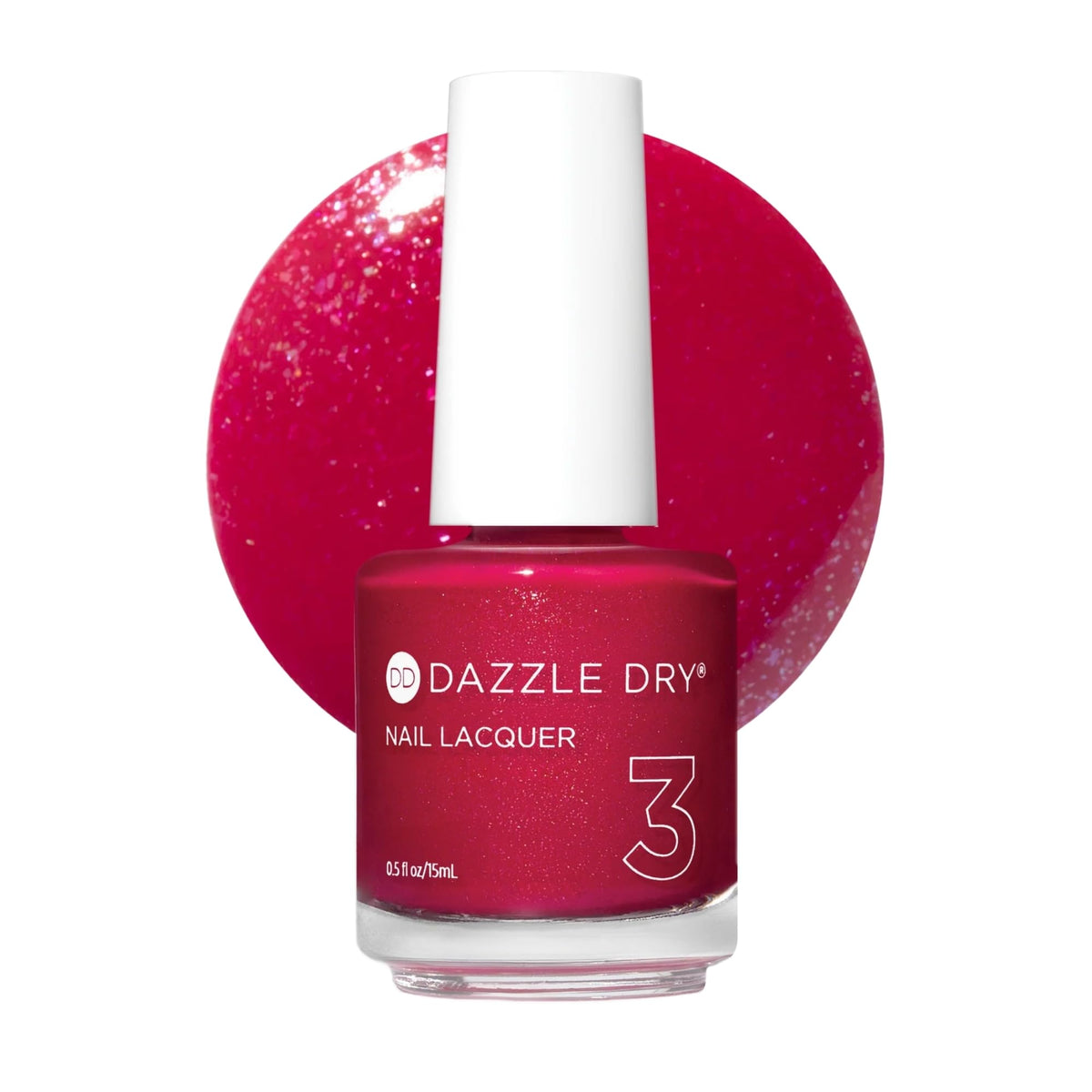 Dazzle Dry Nail Lacquer Step 3 – Tiger Lily Strawberry Pink Shimmer