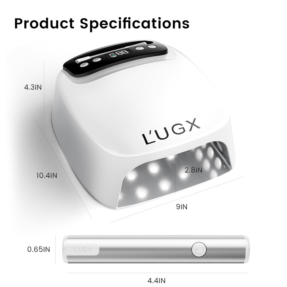 L'UGX 2-in-1 UV LED Nail Lamp for Gel Nails