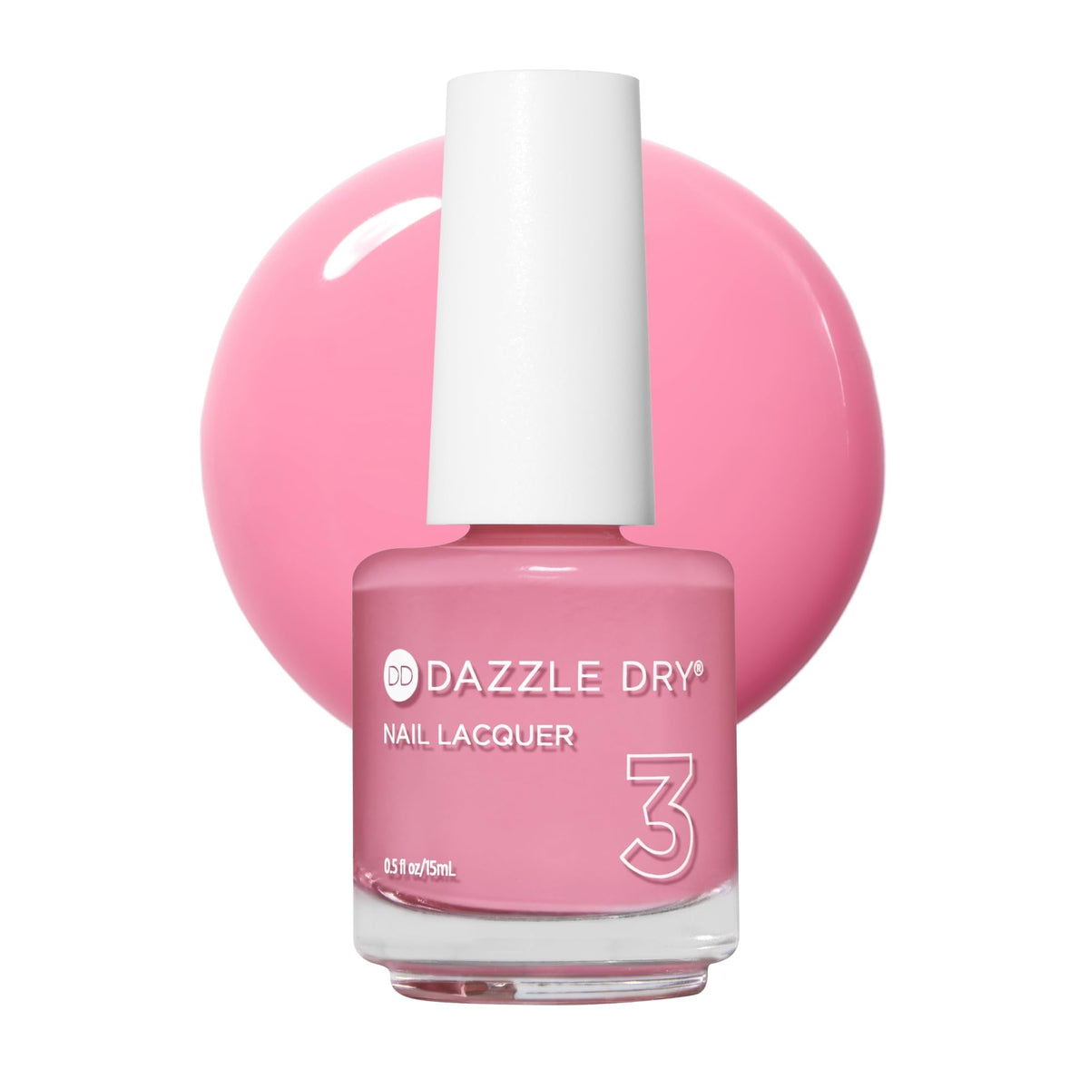 Dazzle Dry Nail Lacquer Step 3 – Soulmate Bubblegum Pink, 0.5 fl oz