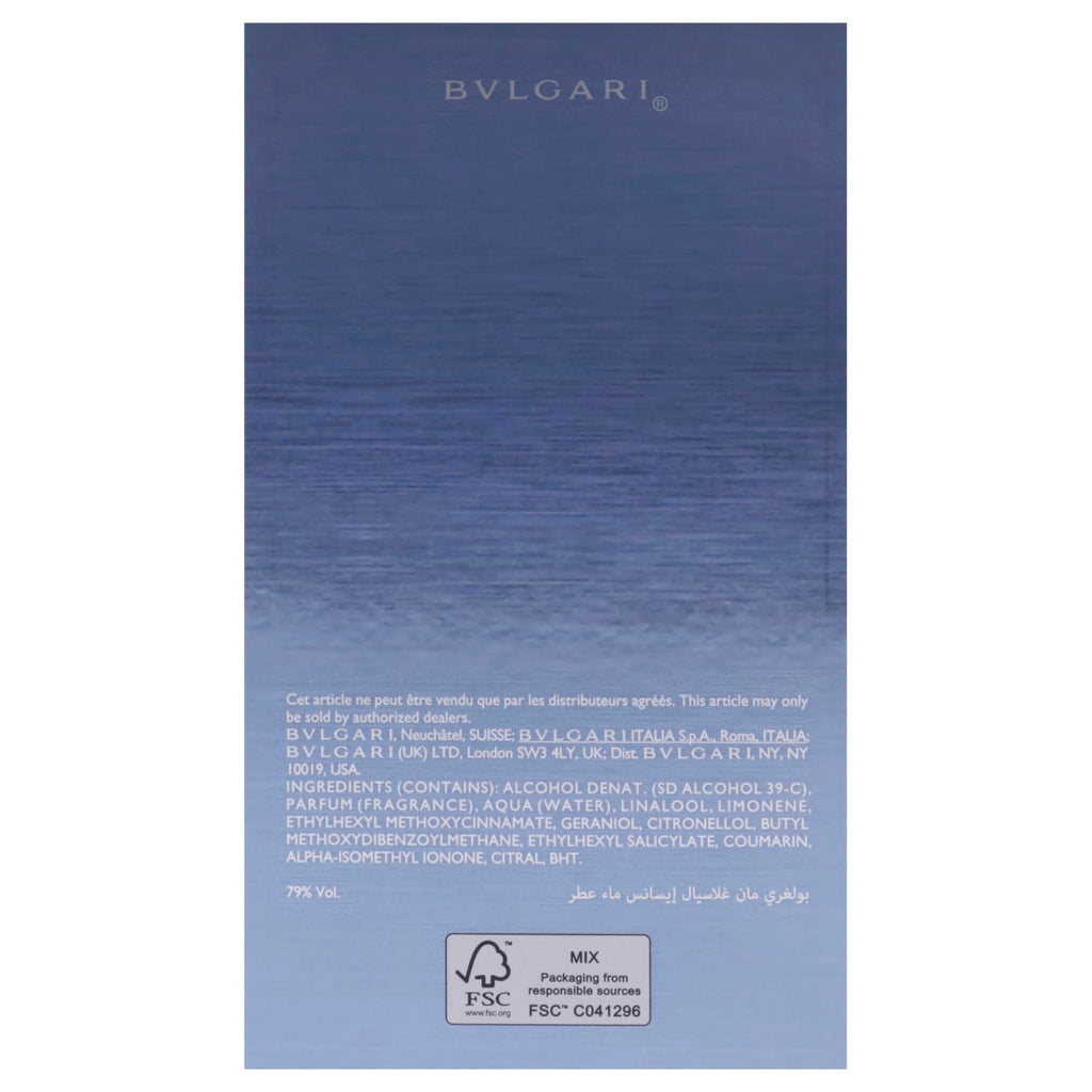 Bvlgari Man Glacial Essence Woody Fougere Eau de Parfum Spray 3.4 Fl Oz