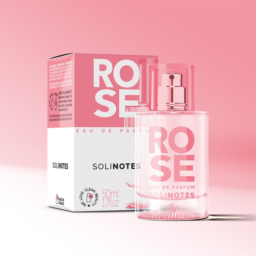 Solinotes Rose Eau de Parfum with Peony, Musk, Rose & Magnolia, 1.69 Fl Oz