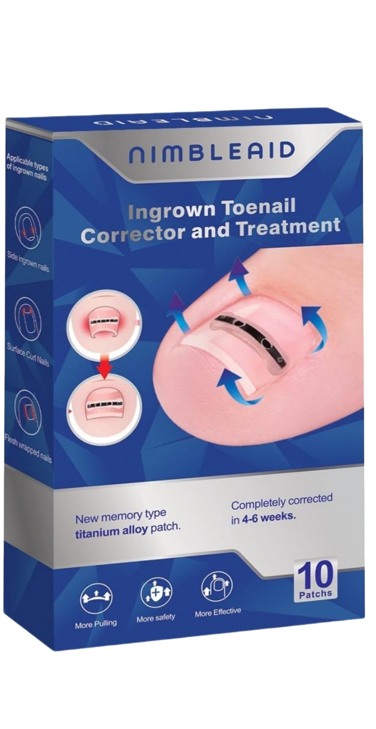 Titanium Alloy Ingrown Toenail Corrector, 10-Pack Large Size